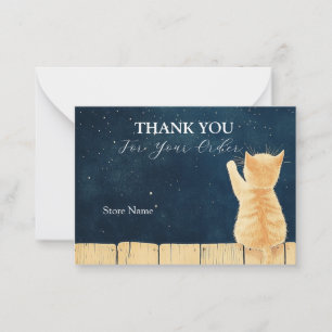 Scene Of A Cat Thank You Note Card