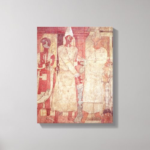 Scene of a sacrifice by Conon and his family Canvas Print