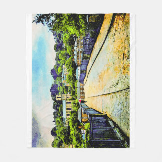  Scene of Ironbridge in Shropshire, England Fleece Blanket