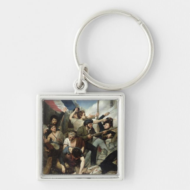 Scene of the 1830 Revolution Keychain (Front)