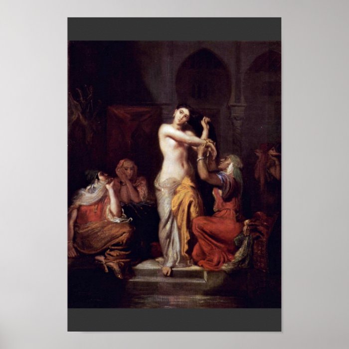 Scene Of The Moorish Harem Lady In Bath By Chassériau Théodore
