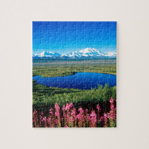 Scene Tundra Mount Mckinley Denali Alaska Jigsaw Puzzle
