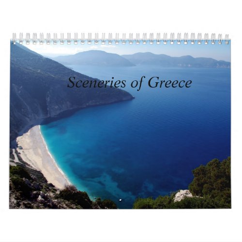 Sceneries of Greece wall calendar