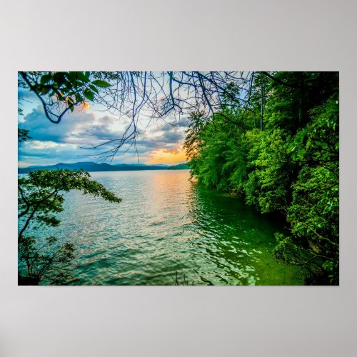 Scenery At Lake Jocassee Poster