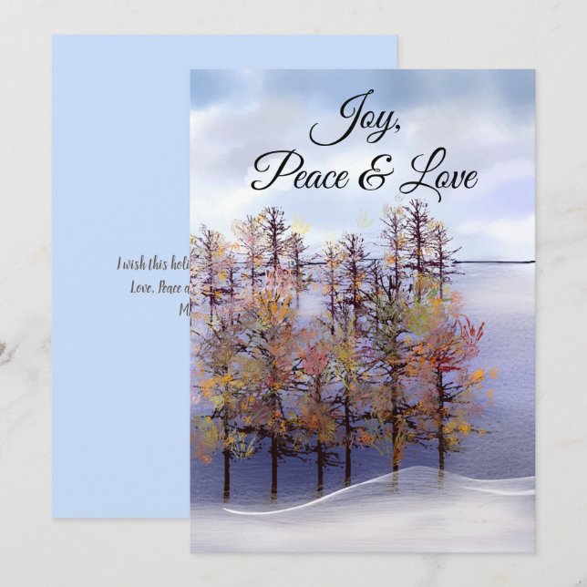 Scenery Christmas Greeting Card (Front/Back)