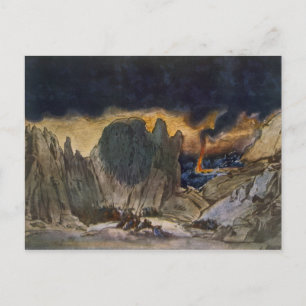 Scenery design from Phedre, 1917 (colour litho) Postcard