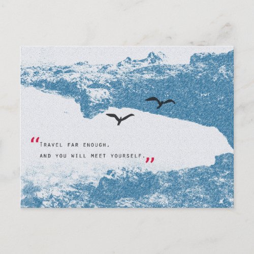 scenery inspirational words postcard