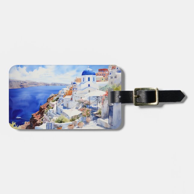Scenery  Oia Santorini Luggage Tag (Front Horizontal)