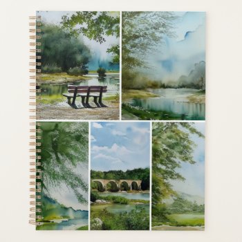 Scenes Along The River Planner by HDKingsbury at Zazzle