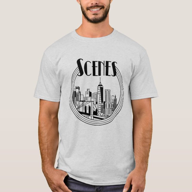 Scenes Circle Skyline T-Shirt (Front)