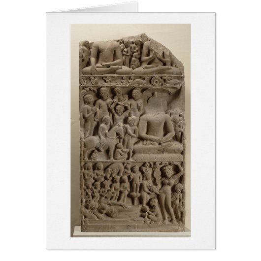 Scenes from Buddha's life, Sarnath, Uttar Pradesh Cards (Front)