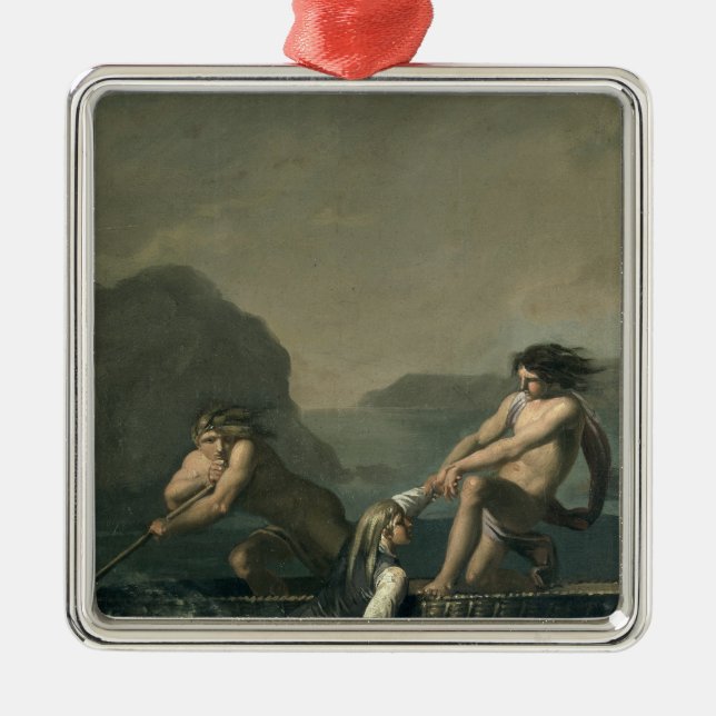 Scenes from 'Niels Klim's Subterranean Journey' Metal Ornament (Front)