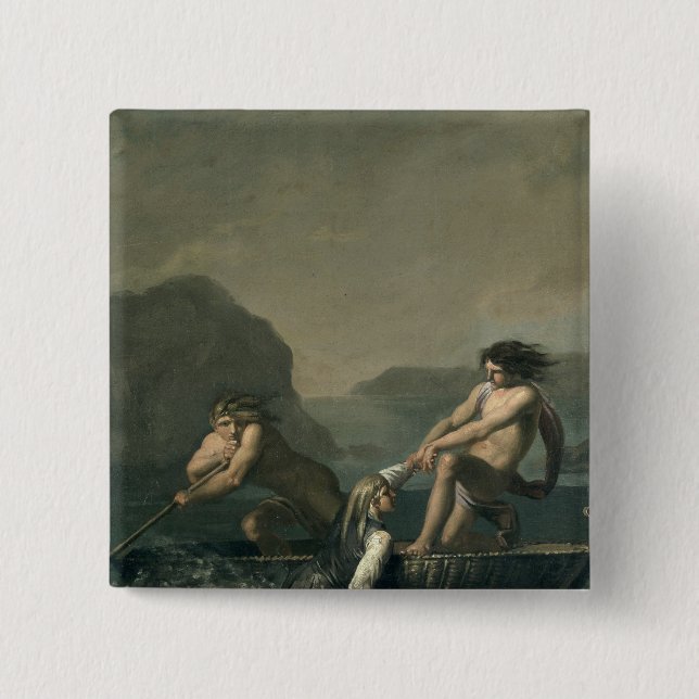 Scenes from 'Niels Klim's Subterranean Journey' Pinback Button (Front)