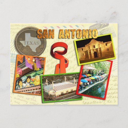 Scenes from San Antonio Texas Postcard