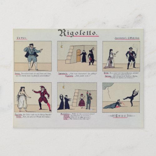 Scenes from the Opera Rigoletto Postcard