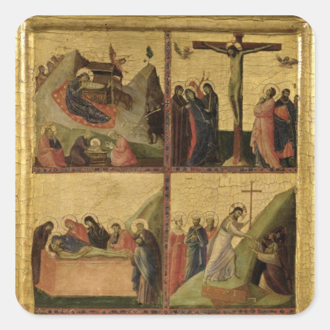 Scenes from the Passion (panel) Square Sticker (Front)