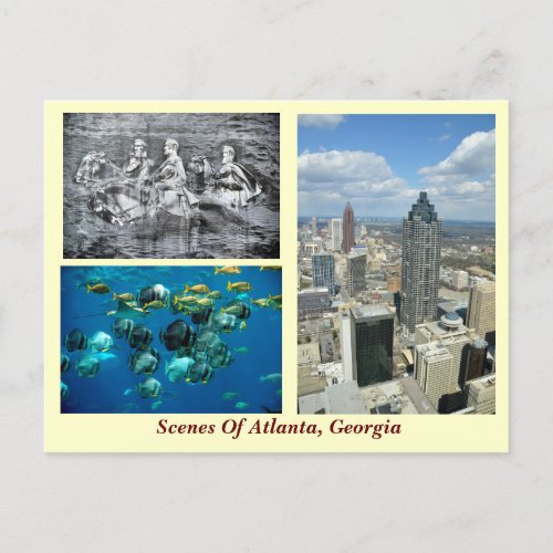 Scenes of Atlanta Georgia Postcard