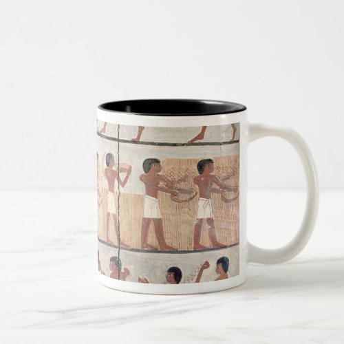 Scenes of sowing from the Tomb of Unsou Two_Tone Coffee Mug