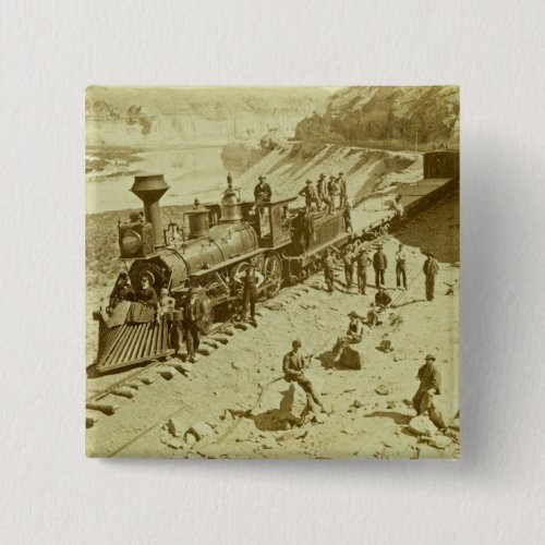 Scenes on the Union Pacific Railroad Button