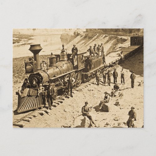 Scenes on the Union Pacific Railroad Sepia Postcard