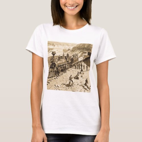 Scenes on the Union Pacific Railroad Sepia T_Shirt