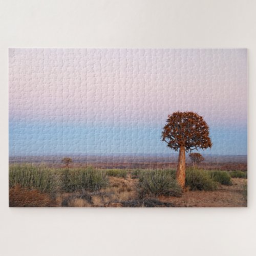Scenic African Quiver Tree Landscape Namibia Jigsaw Puzzle
