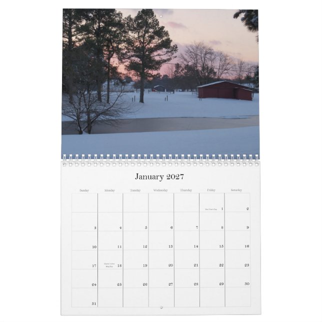 Scenic Alabama Calendar (Jan 2027)