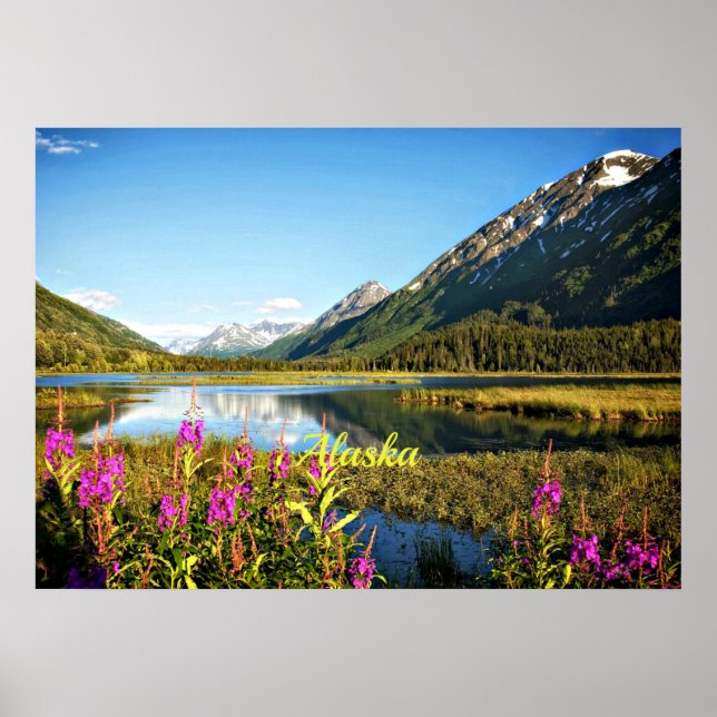 Scenic Alaska, Labeled Poster (Front)