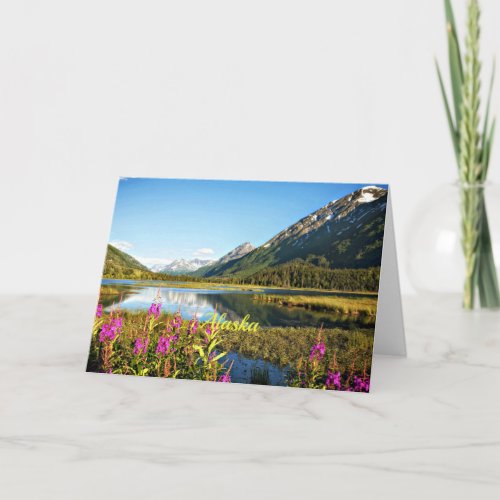 Scenic Alaska landscape photograph Card
