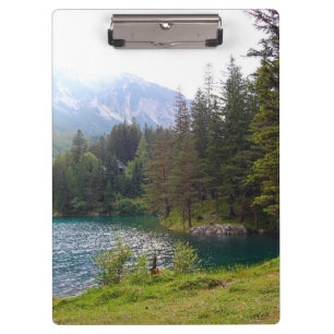 Scenic Alpine Forrest and Lake Photo Clipboard