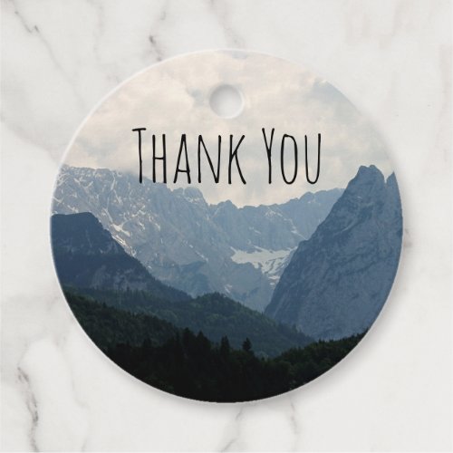 Scenic Alpine Mountains Nature Photo Favor Tags