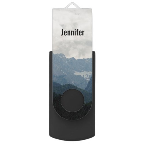 Scenic Alpine Mountains Nature Photo Flash Drive