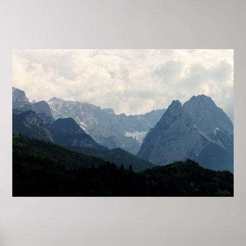 Scenic Alpine Mountains Nature Photo Poster
