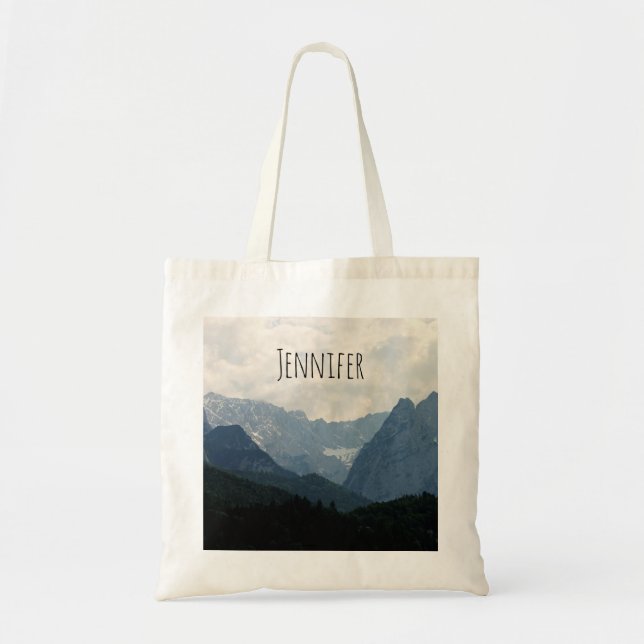 Scenic Alpine Mountains Nature Photo Tote Bag (Front)