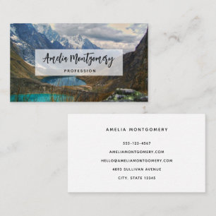 Scenic Alpine Mountains Photo Business Card