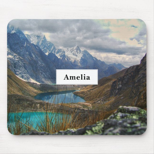 Scenic Alpine Mountains Photo Mouse Pad (Front)