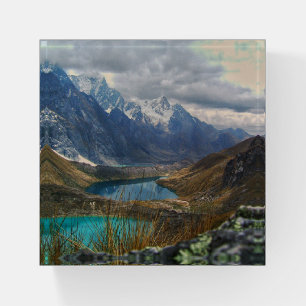 Scenic Alpine Mountains Photo Paperweight