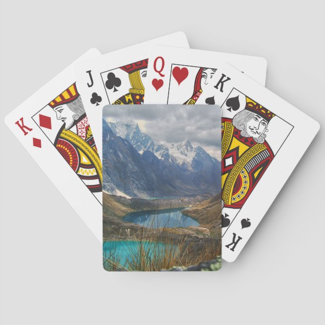 Scenic Alpine Mountains Photo Poker Cards (Back)