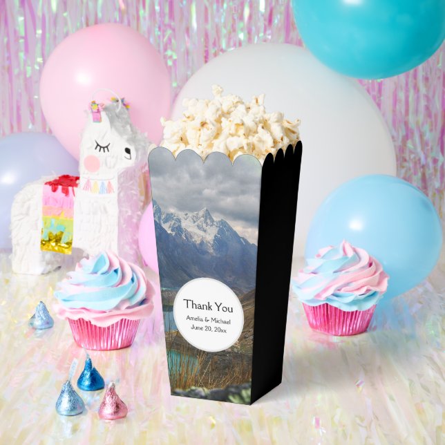 Scenic Alpine Mountains Photo Thank You Favor Boxes (Party)