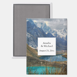 Scenic Alpine Mountains  Wedding Save the Date Magnet