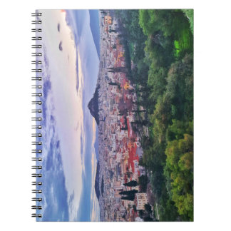 Scenic Athens Purple Sunset View Notebook