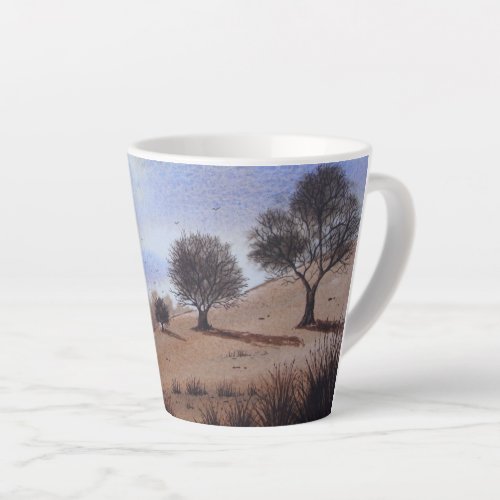 scenic autumn landscape picture original art latte mug