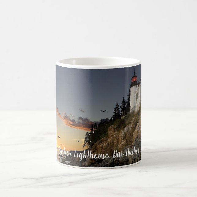 Scenic Bar Harbor Lighthouse Coffee Mug (Center)