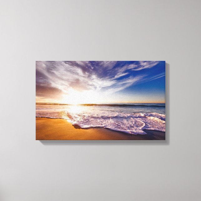 Scenic Beach Art Ocean Images Photography Cool Bea Canvas Print (Front)