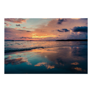 Scenic Beach Art Ocean Images Photography Cool Bea Poster