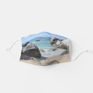 Scenic Beach at The Baths on Virgin Gorda, BVI Cloth Face Mask