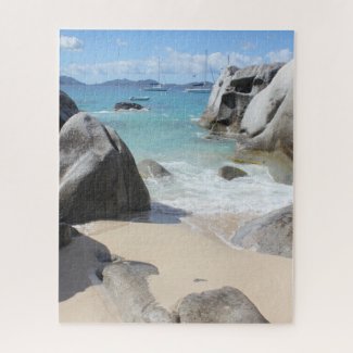 Scenic Beach at The Baths on Virgin Gorda, BVI Jigsaw Puzzle