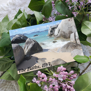 Scenic Beach At The Baths On Virgin Gorda  Bvi Postcard by stineshop at Zazzle