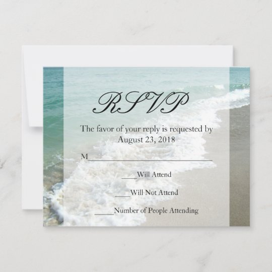 Scenic Beach Destination Wedding Rsvp Card Zazzle Com