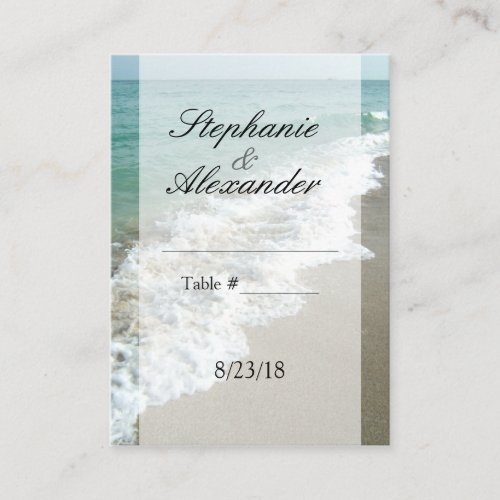 Scenic Beach Destination Wedding Table Place Cards Business Card Templates